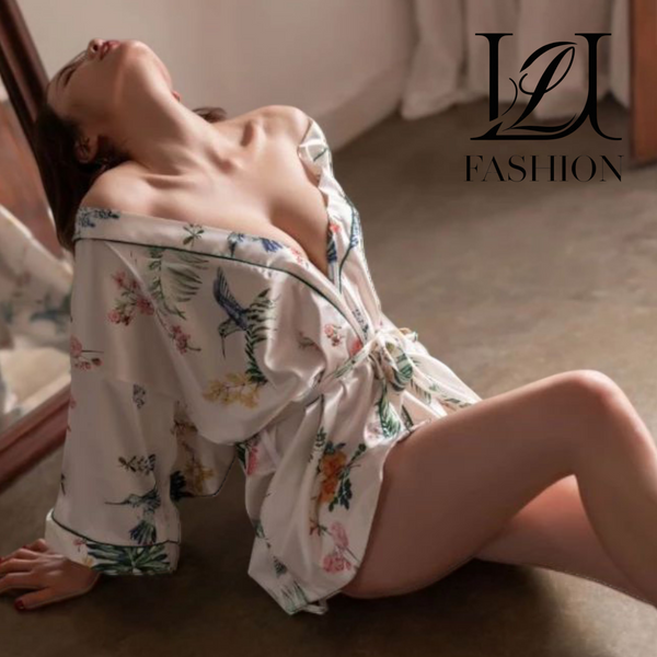 V-Neck Floral Loungewear Set