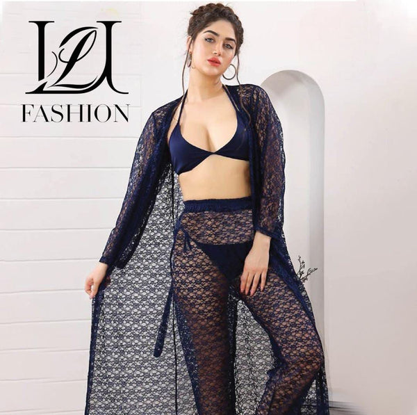 Noir Luxe 4 piece set nighty